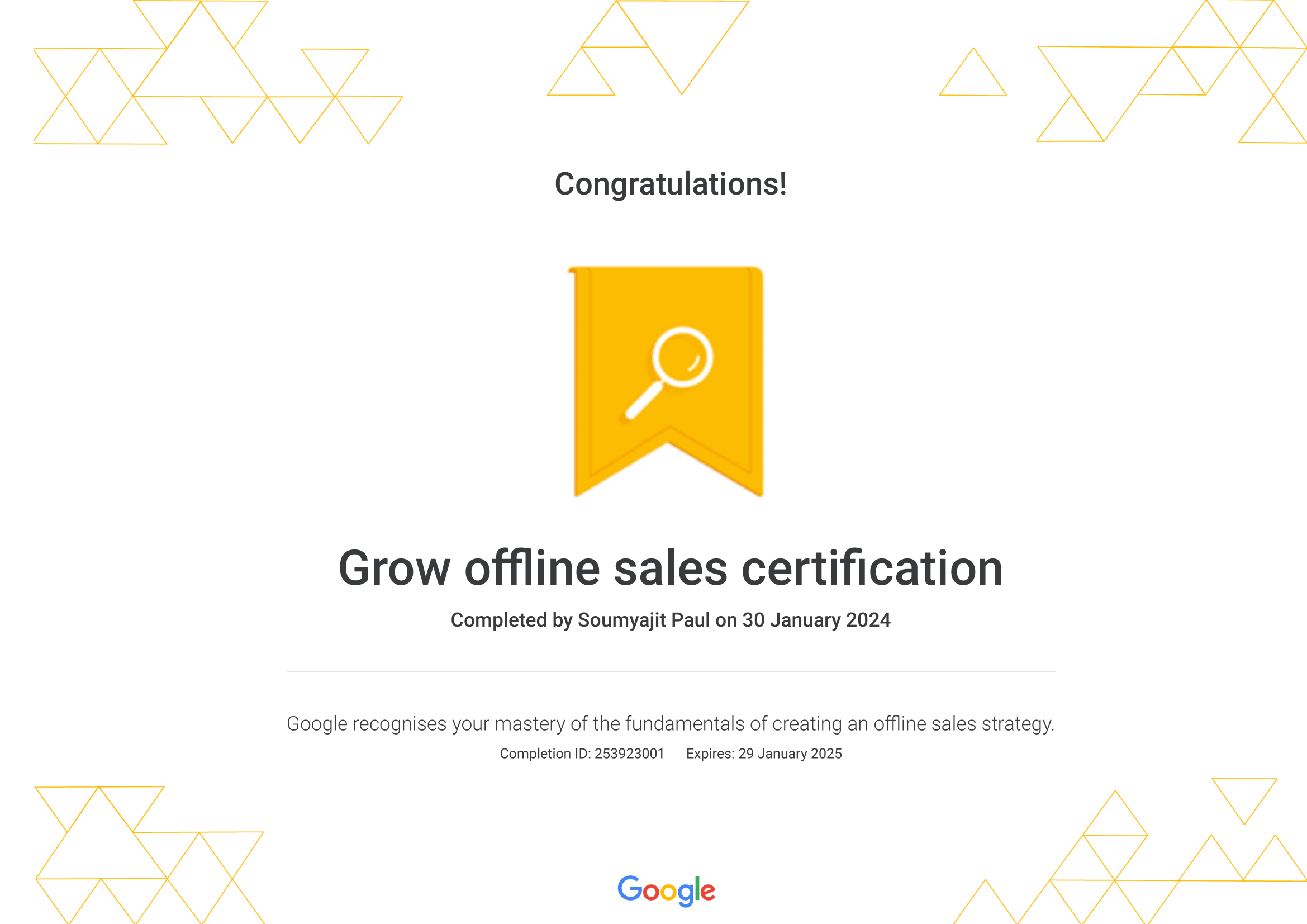 Certification 1